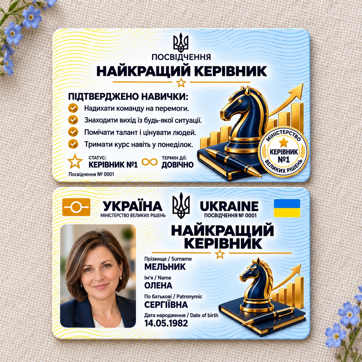 Посвідчення «Найкращий керівник» з фото — подарунок керівнику — фото 3