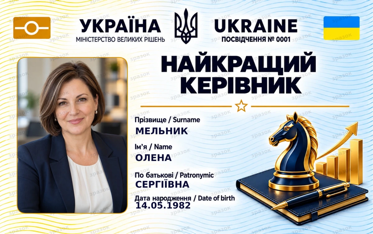 Посвідчення «Найкращий керівник» з фото — подарунок керівнику