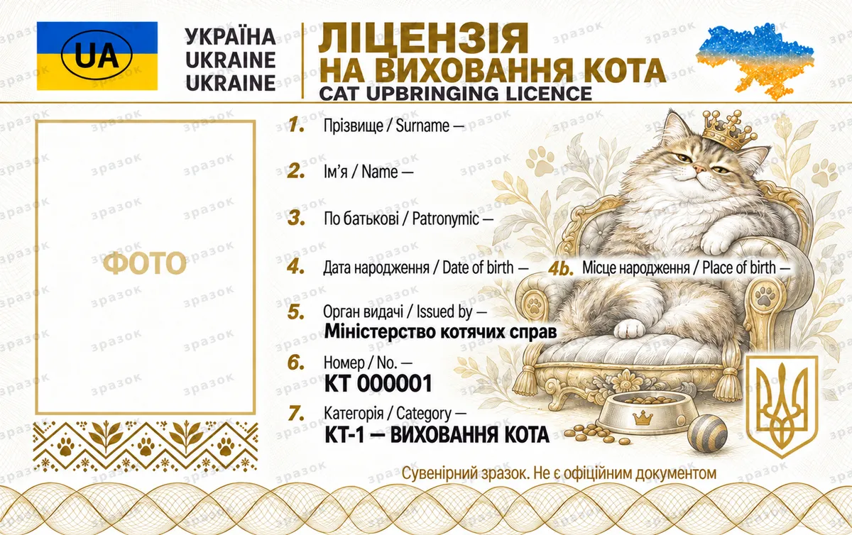 Ліцензія на виховання кота