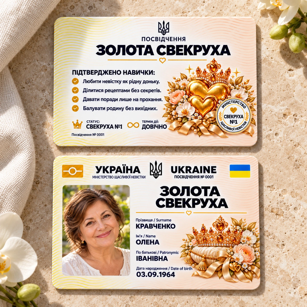 Посвідчення «Золота свекруха» з фото — подарунок свекрусі — фото 3