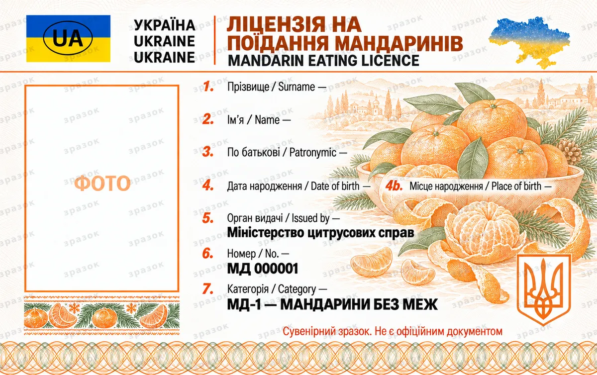 Лицензия на поедание мандаринов
