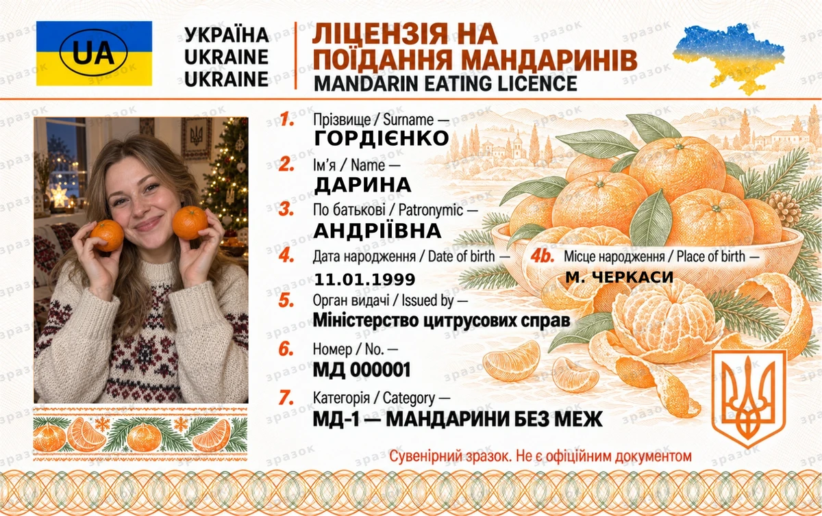 Ліцензія на поїдання мандаринів