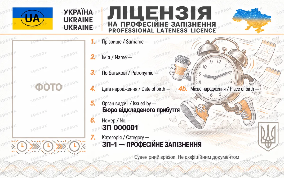 Лицензия на профессиональное опоздание