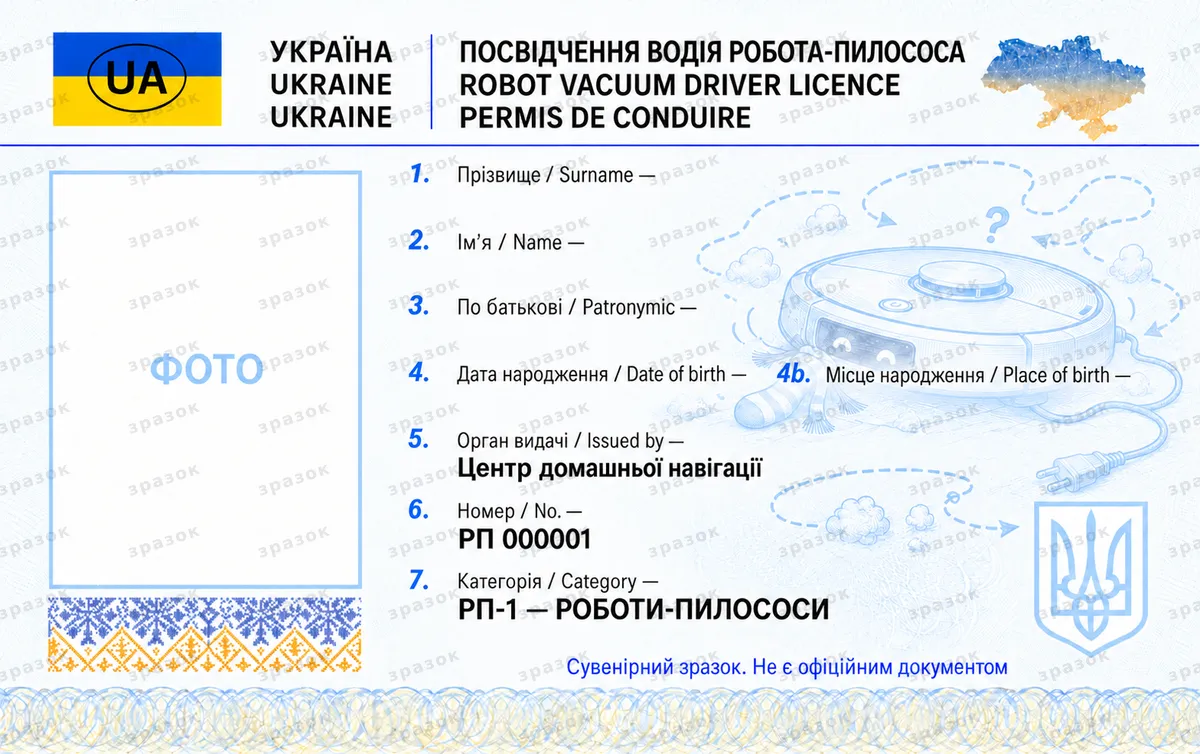 Права на робота-пилососа — посвідчення водія