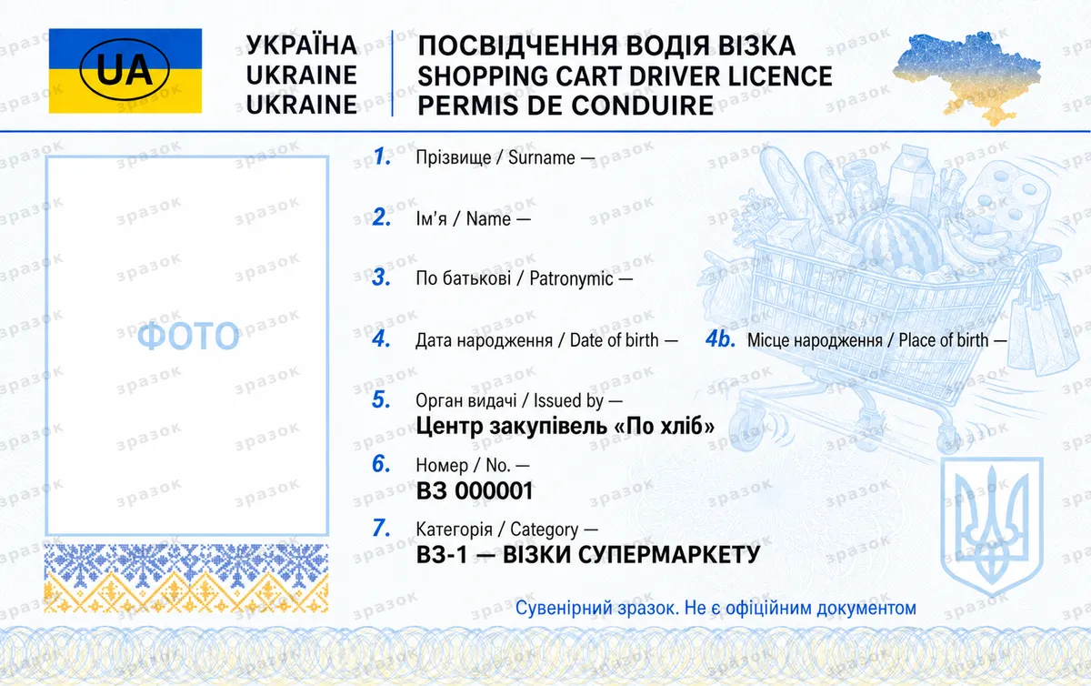 Права на візок — посвідчення водія візка